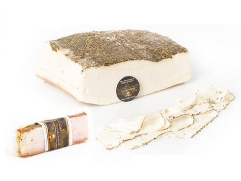 Lardo salato di suino Nero Siciliano dei Nebrodi