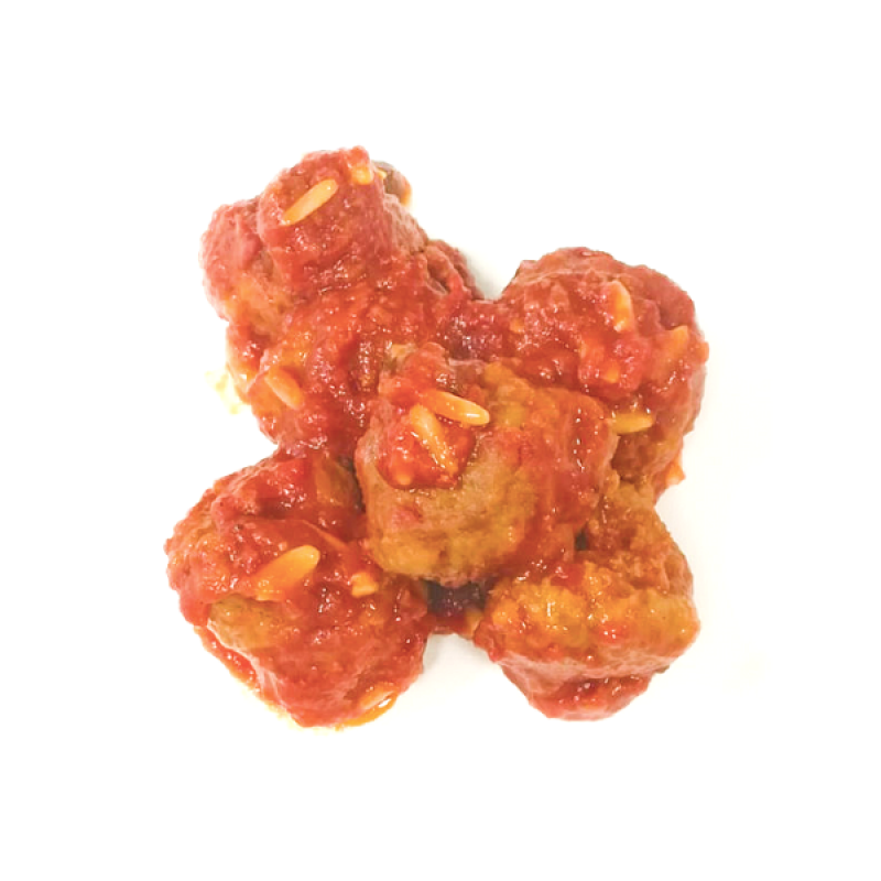 Polpette alla romana con pinoli e uvetta (abbattute)