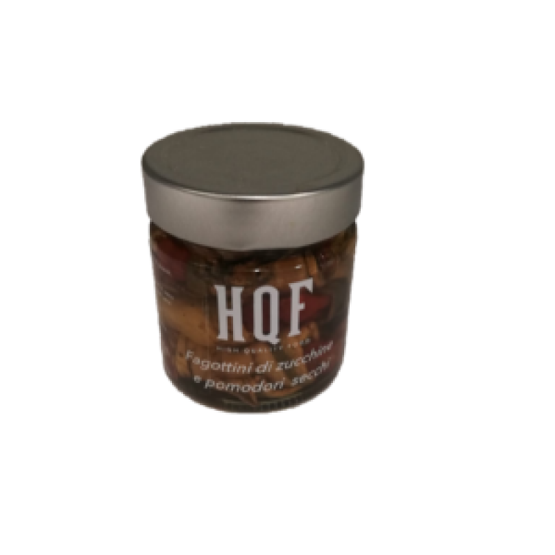 Fagottini di zucchine e pomodori secchi sott'olio "sel. HQF"