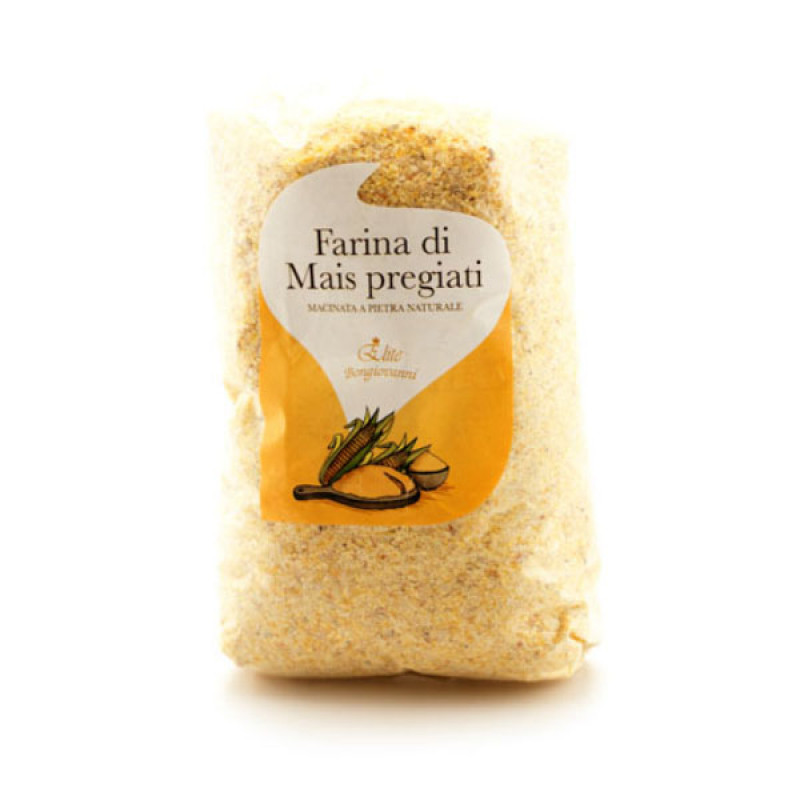 Farina di mais semintegrale per polenta "8 File"