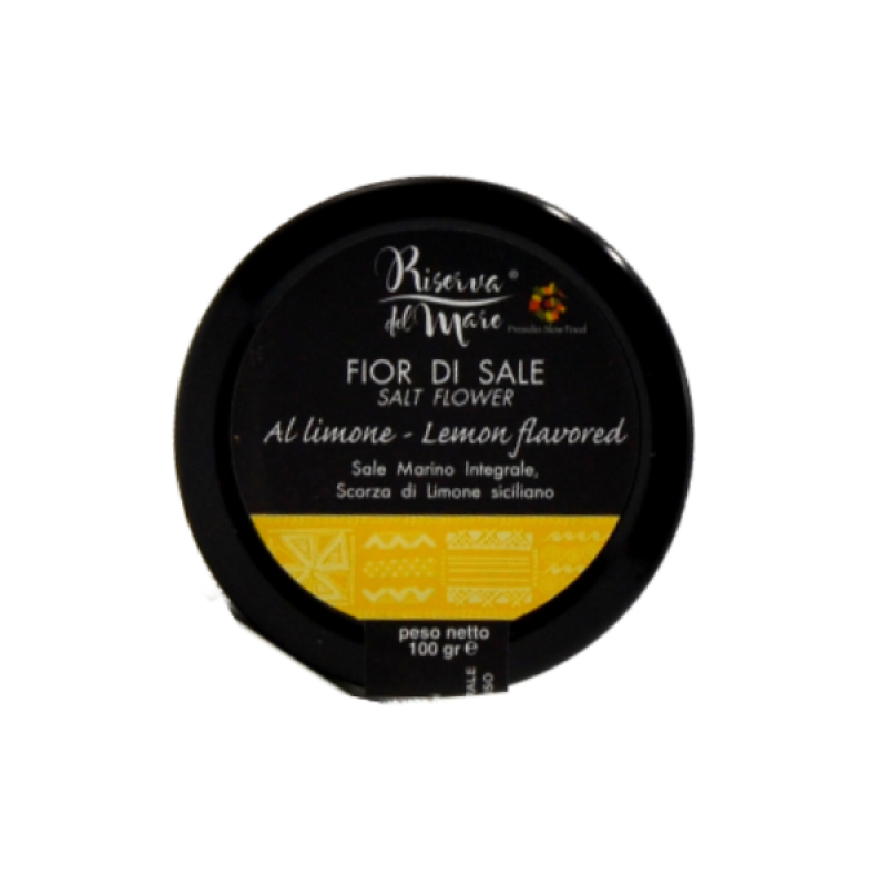 Fior di sale marino artigianale di Trapani (aromatizzato limone)