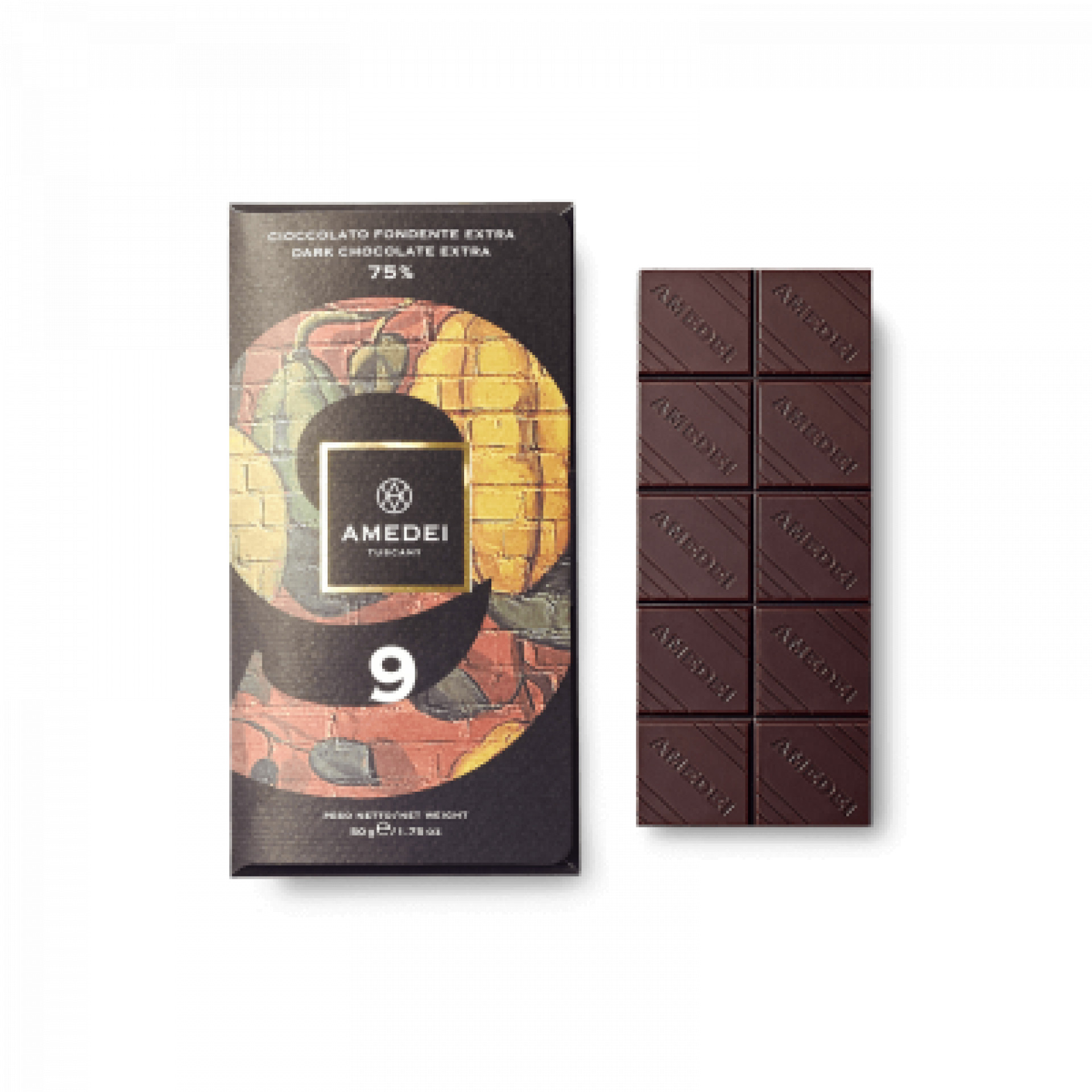 Barra di cioccolato fondente 75% "9" Amedei
