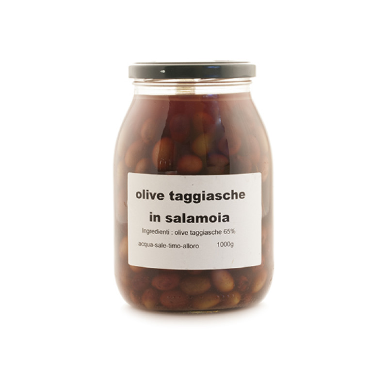 Olive taggiasche con nocciolo in salamoia