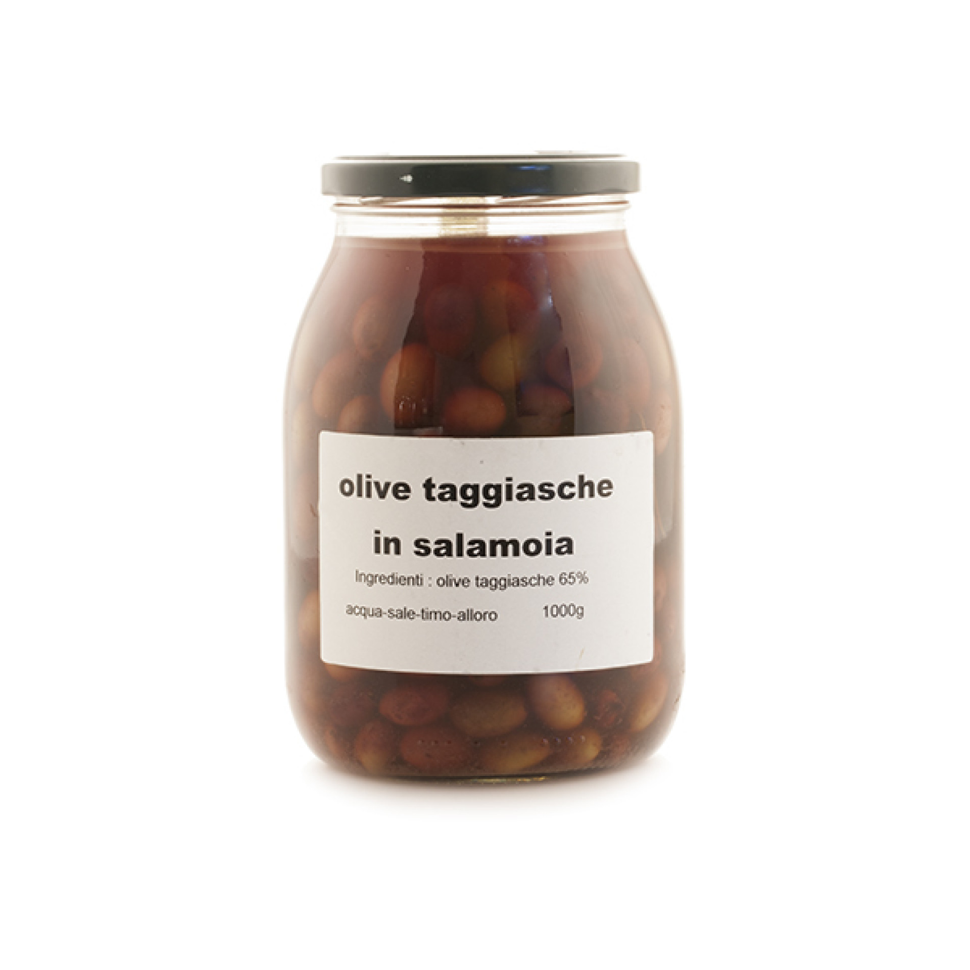 Olive taggiasche con nocciolo in salamoia
