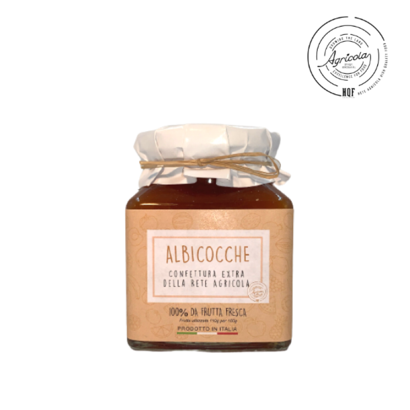 Confettura Extra di albicocche da 350 g "Rete Agricola"
