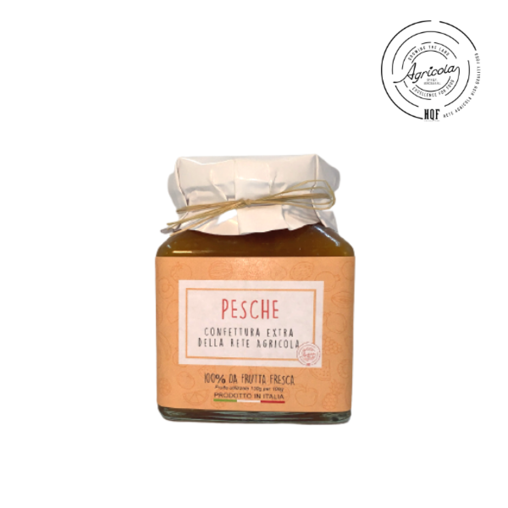 Confettura Extra di pesche da 350 g "Rete Agricola"