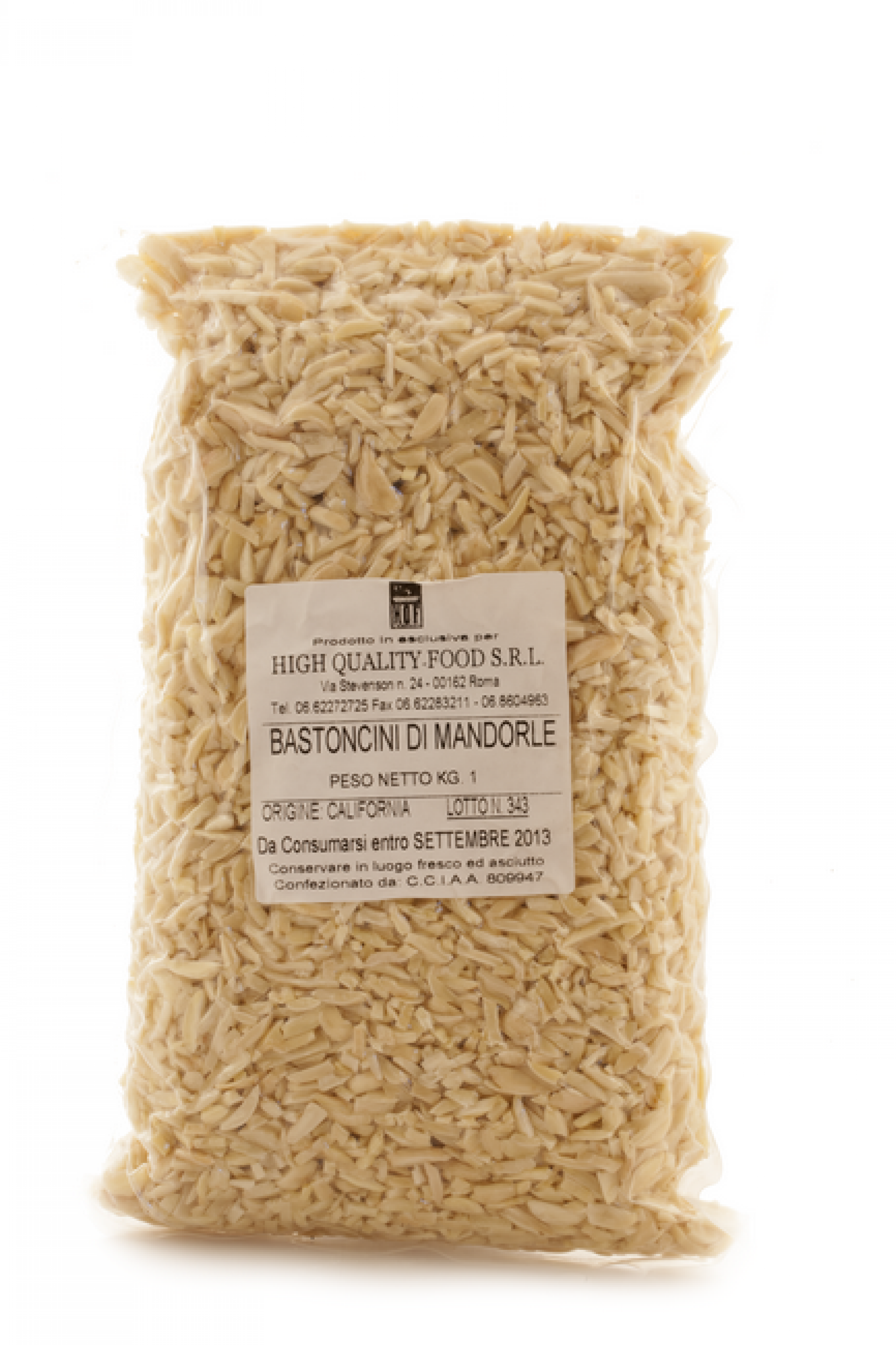 Mandorle pelate a bastoncini