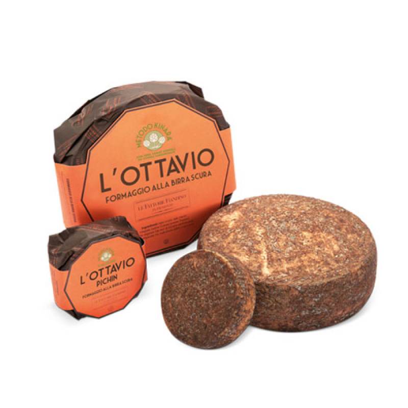 Formaggio a caglio vegetale l'ottavio alla birra scura