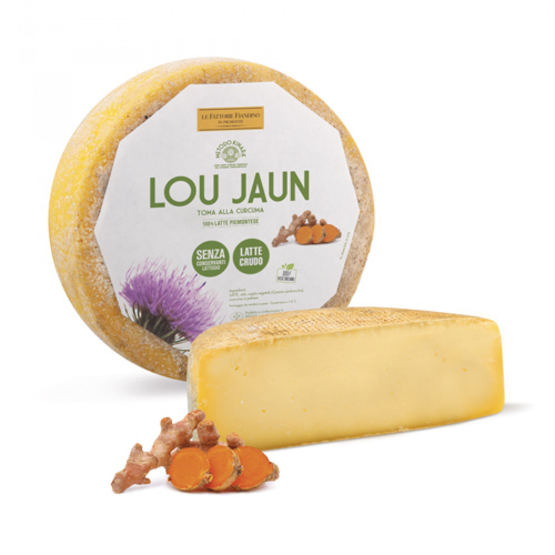 Formaggio a caglio vegetale Lou Jaun alla curcuma