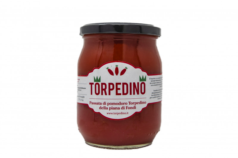 Pomodoro torpedino rosso in salsa in vetro