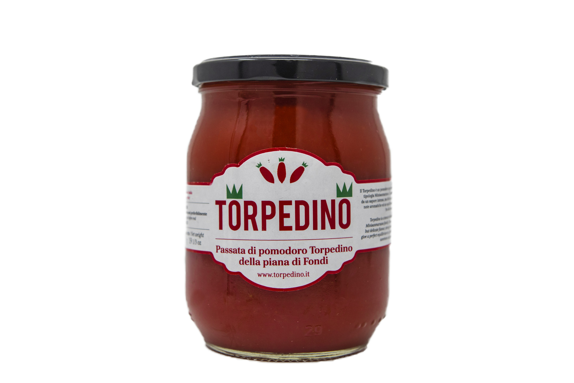 Pomodoro torpedino rosso in salsa in vetro